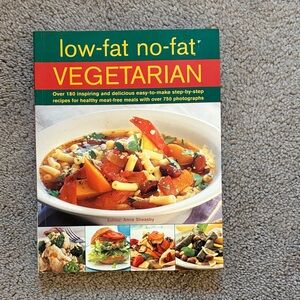 low-fat no-fat Vegetarian Cookbook - Green/Red Cover